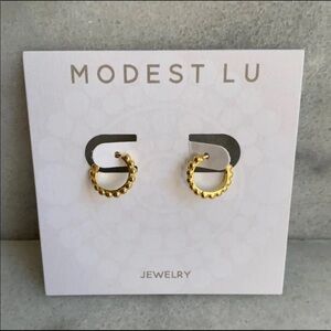 18K Gold Beaded Huggie Hoop Earrings
